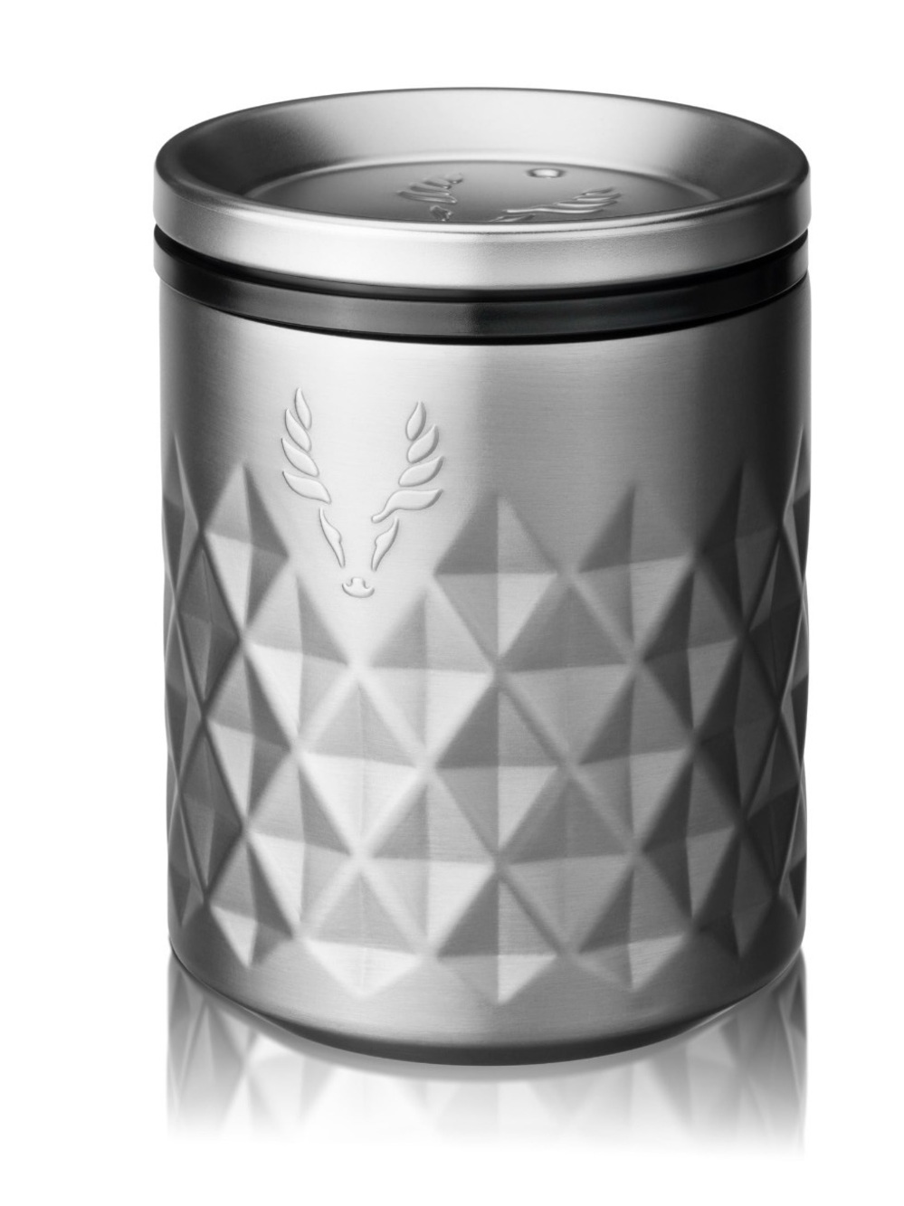 Viski Paragon Double Walled Rocks Tumbler with Lid Platinum- NEW WITHOUT TAGS